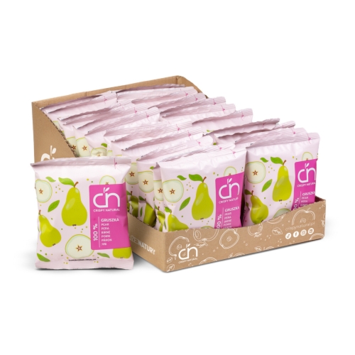Gruszka 100%- Suszone chipsy z gruszki - box 24 sztuki