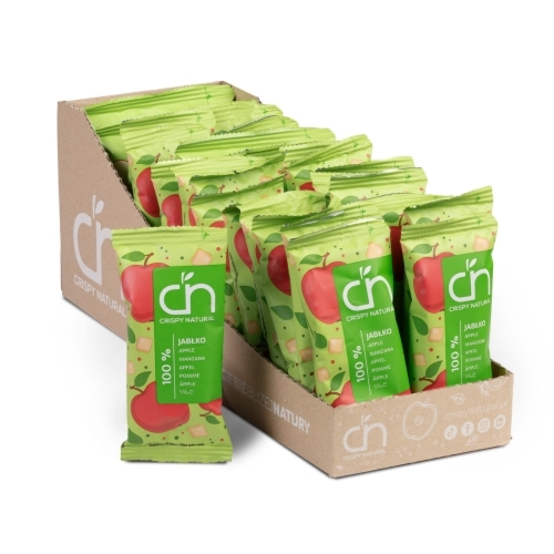 Jabłko 100% - Suszone kostki jabłek - box 32 sztuki