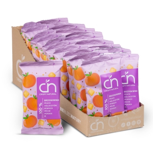 Brzoskwinia 100% - Suszone kostki brzoskwiń - box 20 sztuk